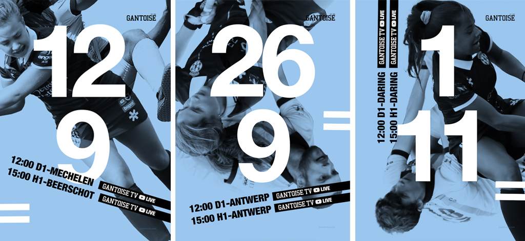 Gantoise posters Super Sundays en homegames seizoen 2021-22 (Paul D'hoore)